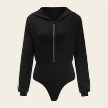 Load image into Gallery viewer, Adida Zipper Jogger Bodysuit - Black - UnFazed Tees