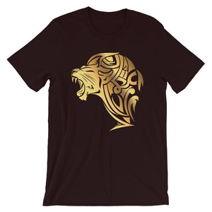 Short-Sleeve UnFazed Gold Lion T-Shirt - Black - UnFazed Tees