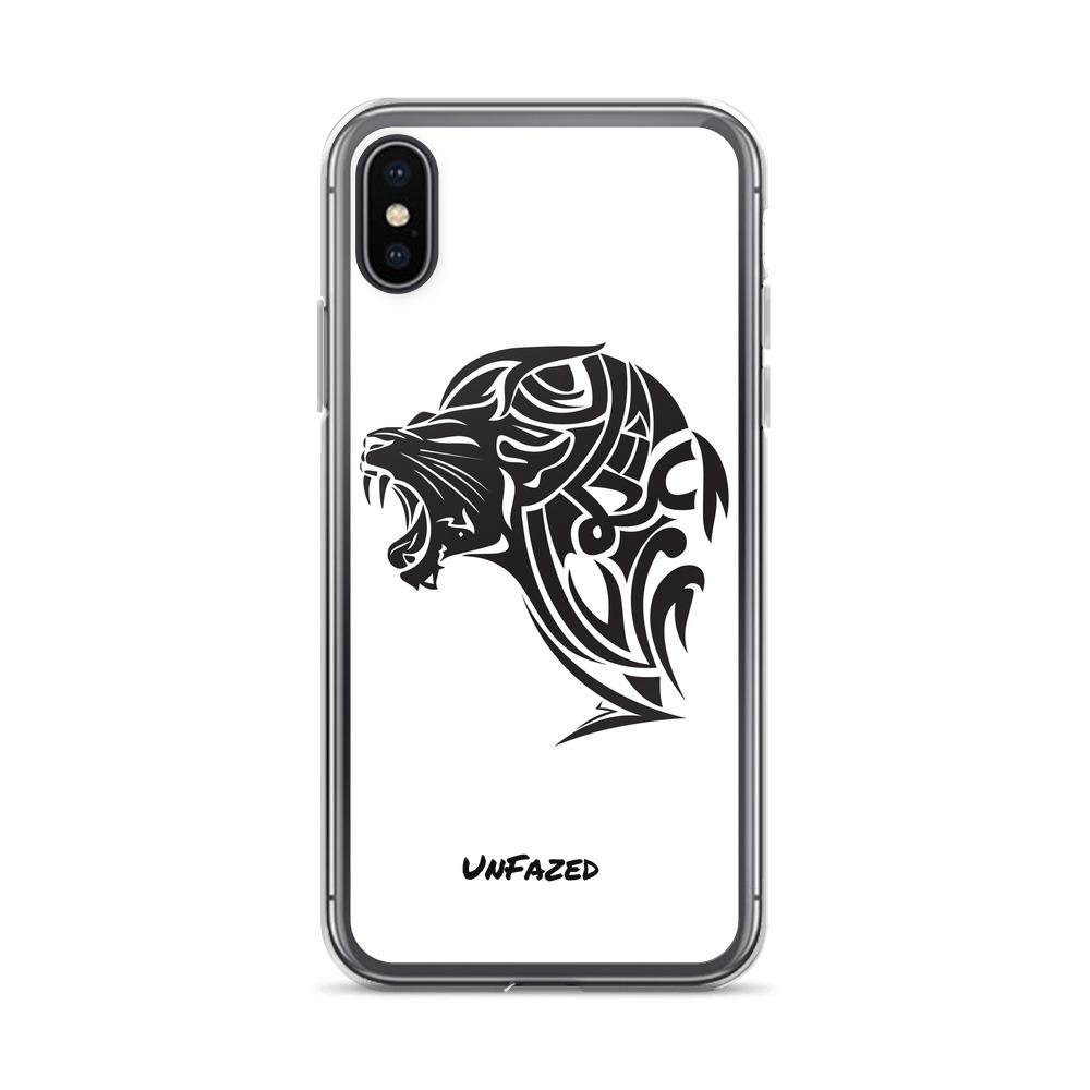 iPhone X/XS UnFazed Lion Case White - UnFazed Tees