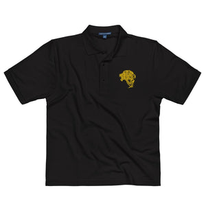 Men's UnFazed Lion Premium Polo - Black - UnFazed Tees