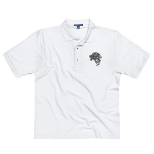 Men's UnFazed Lion Premium Polo - White - UnFazed Tees