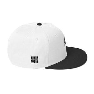 White & Black Snapback Lion Hat - UnFazed Tees