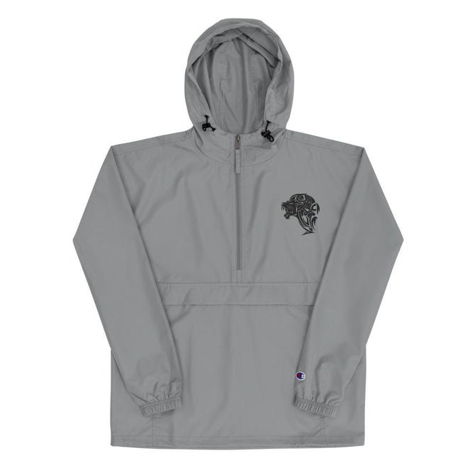 Embroidered Champion Packable Jacket - Graphite - UnFazed Tees