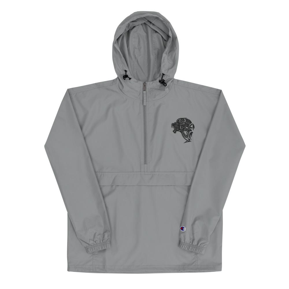 Embroidered Champion Packable Jacket - Graphite - UnFazed Tees