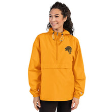 Load image into Gallery viewer, Women&#39;s Embroidered Champion Packable Jacket - Gold - UnFazed Tees
