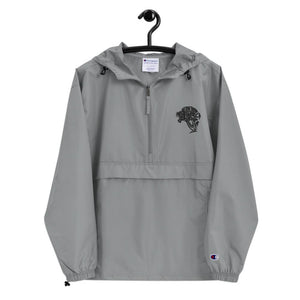 Embroidered Champion Packable Jacket - Graphite - UnFazed Tees