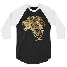 Load image into Gallery viewer, 3/4 sleeve raglan shirt - Black/White - UnFazed Tees
