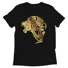 Load image into Gallery viewer, Short sleeve tri-blend Lion t-shirt - Solid Black - UnFazed Tees
