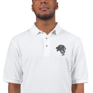 Men's UnFazed Lion Premium Polo - White - UnFazed Tees