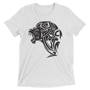 Short sleeve tri-blend Lion t-shirt - White - UnFazed Tees