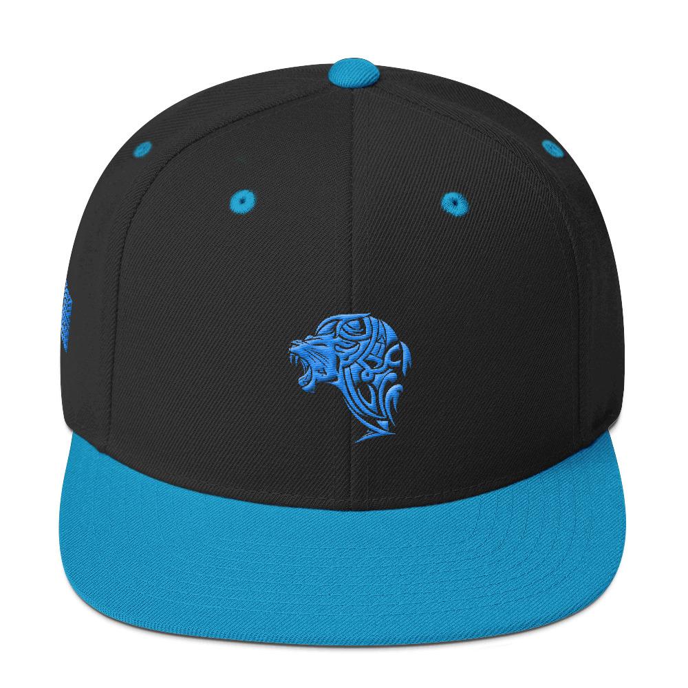 Black Aqua Snapback Lion Hat - UnFazed Tees