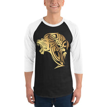 Load image into Gallery viewer, 3/4 sleeve raglan shirt - Black/White - UnFazed Tees
