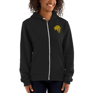 Women's Hoodie sweater Jacket - Black - UnFazed Tees