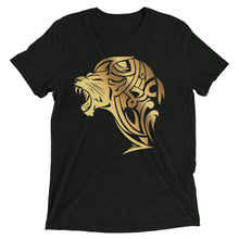 Load image into Gallery viewer, Short sleeve tri-blend Lion t-shirt - Charcoal Black - UnFazed Tees
