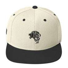 Load image into Gallery viewer, Black &amp; Natural Creme Snapback Lion Hat - UnFazed Tees
