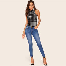 Load image into Gallery viewer, Park Avenue Bodysuit - Black and White Plaid - UnFazed Tees
